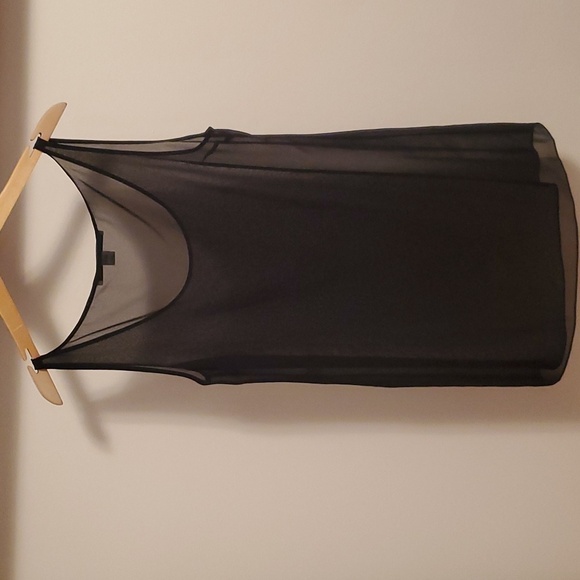 Diane von Furstenberg black sheer top tunic. Women size M - Picture 2 of 7